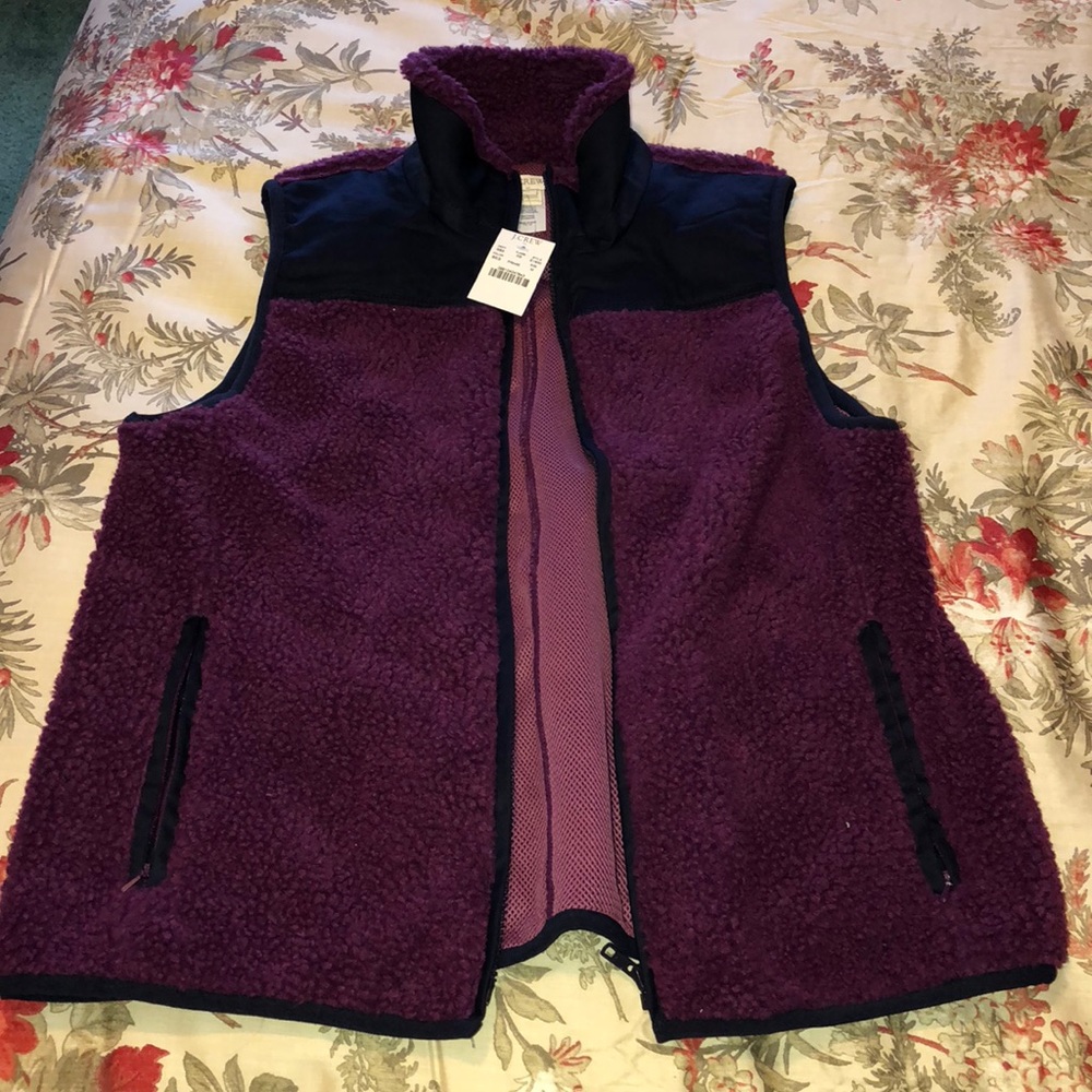 J crew fuzzy vest